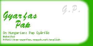 gyarfas pap business card